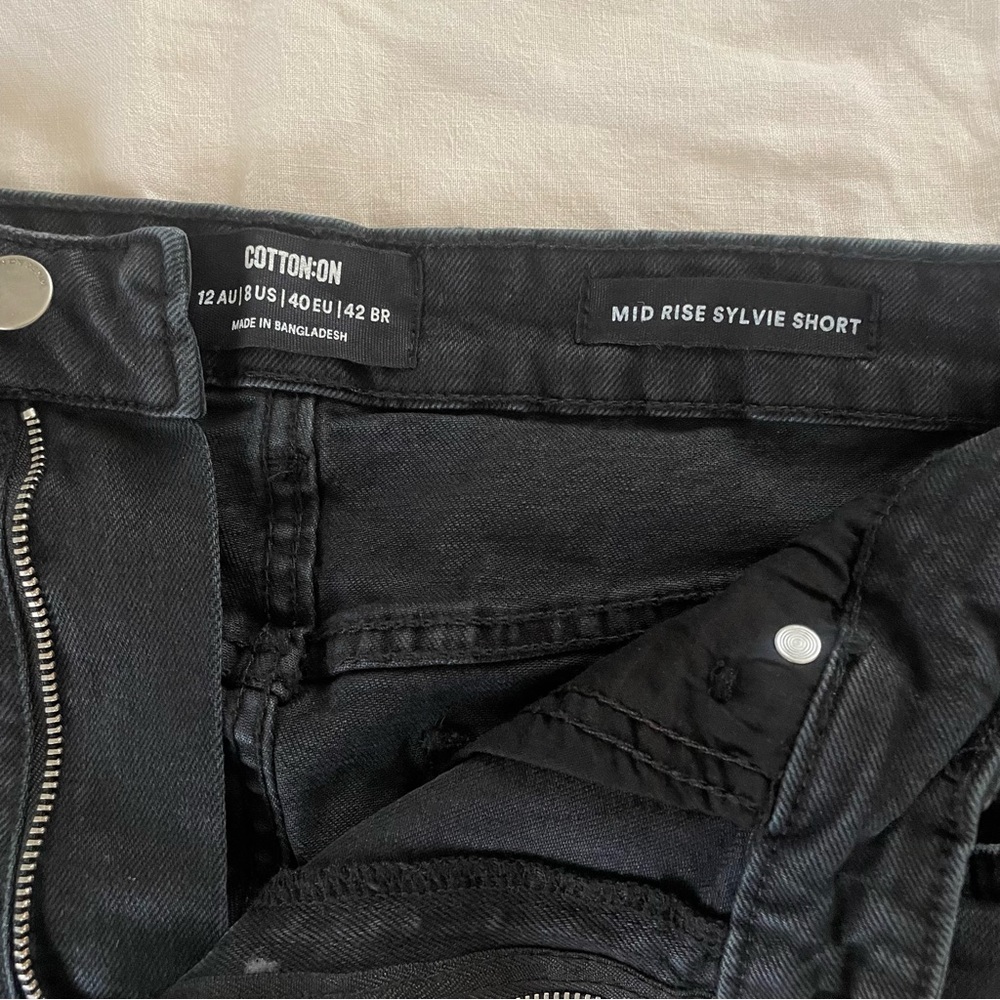 Black High Waisted Jean Shorts